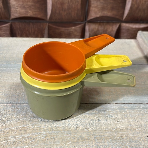 Tupperware Measuring Cups - Orange, Yellow, Green - Picture 1 of 6